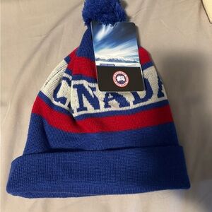 Canada Goose Blue and Red Knit Hat